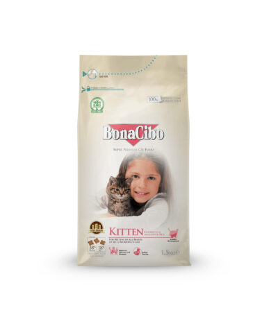 Bonacibo Super Premium (Chicken, Rice with Anchovy) Kitten 1.5KG
