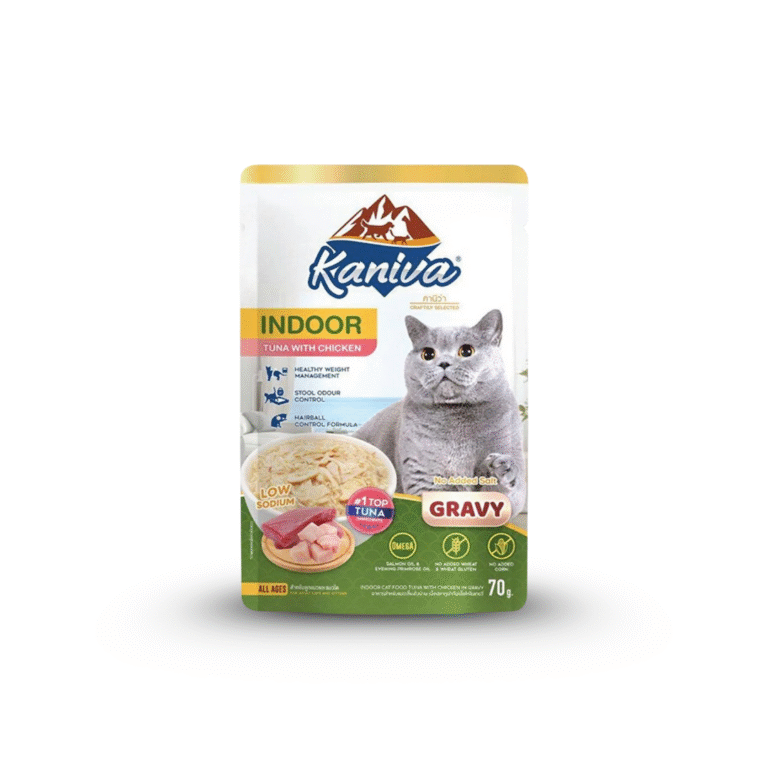Kaniva Indoor Tuna and Chicken Gravy Pouch 70gm