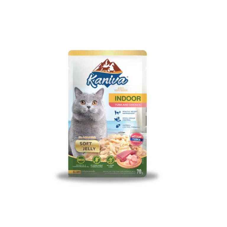 Feed Your Cat Kaniva Indoor Tuna and Chicken Soft Jelly Pouch 70gm