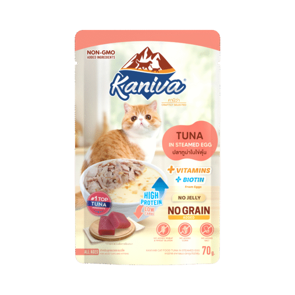 Kaniva Tuna In Steamed Egg Pouch 70gm