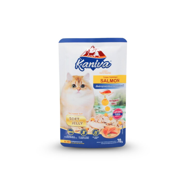 Kaniva Tuna Topping Salmon Pouch 70g Soft Jelly