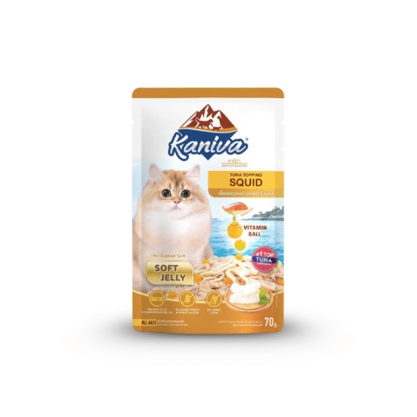 Kaniva Tuna Topping Squid Soft Jelly Pouch 70gm