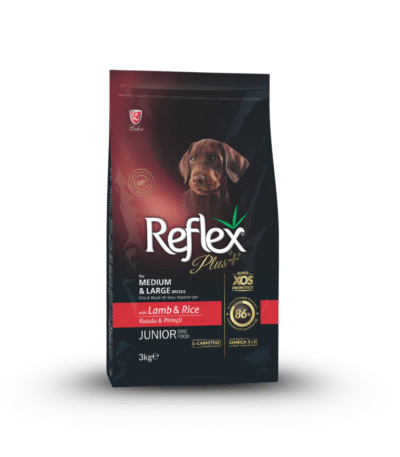 Reflex Plus Junior Dog Food with Lamb and Rice 3Kg