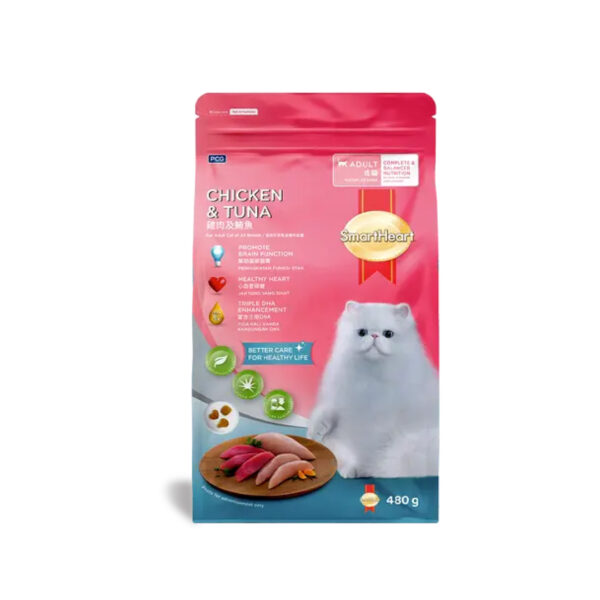 SmartHeart Cat Tuna and Chicken 480g
