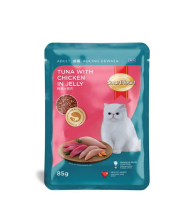 SmartHeart Cat Tuna with Chicken in Jelly Pouch 85gm