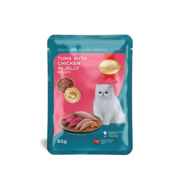 SmartHeart Cat Tuna with Chicken in Jelly Pouch 85gm