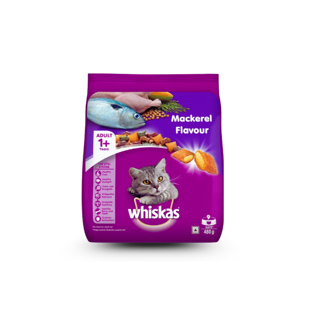 Whiskas 1+ Mackerel 480gm