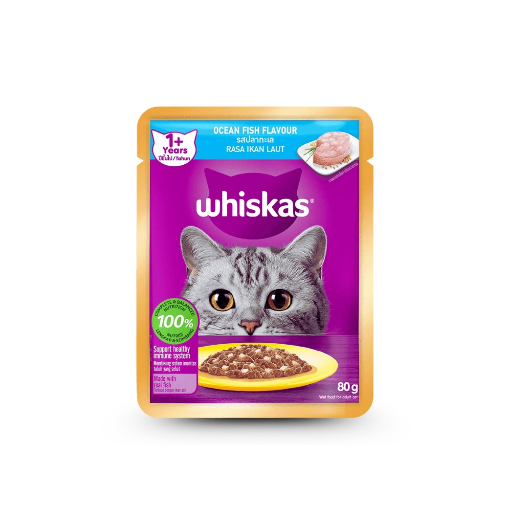 Whiskas Pouch Ocean Fish 80gm